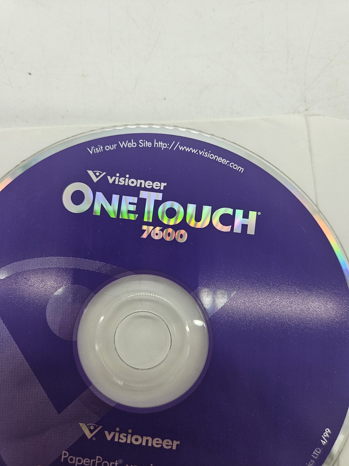 Visioneer OneTouch 7600 Scanner PaperPort 6.1 Software CD Windows 95 98 NT 4.0