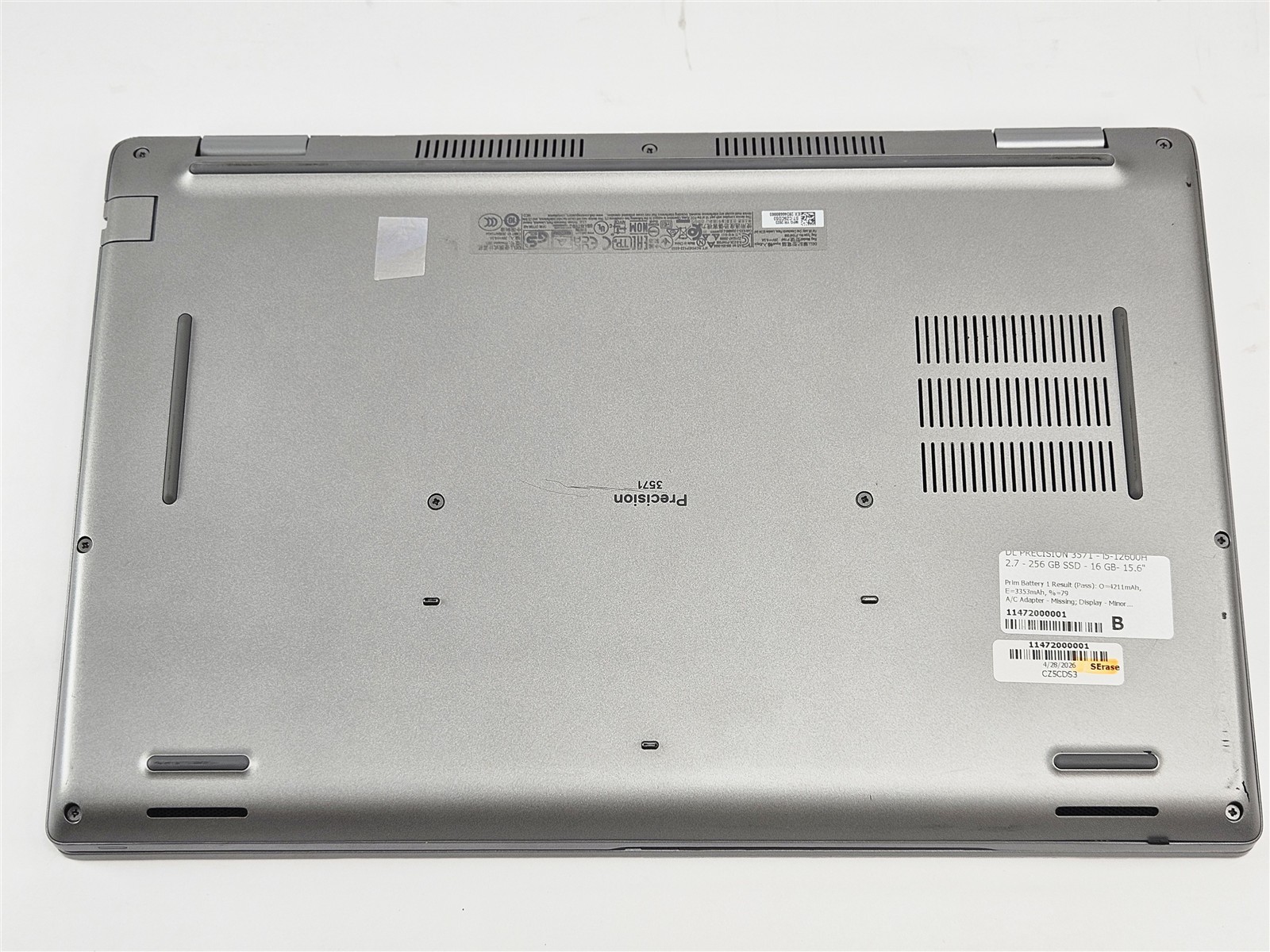 15.6″ Dell Precision 3571 Touch Core i5-12600H 256GB SSD 16GB RAM Notebook