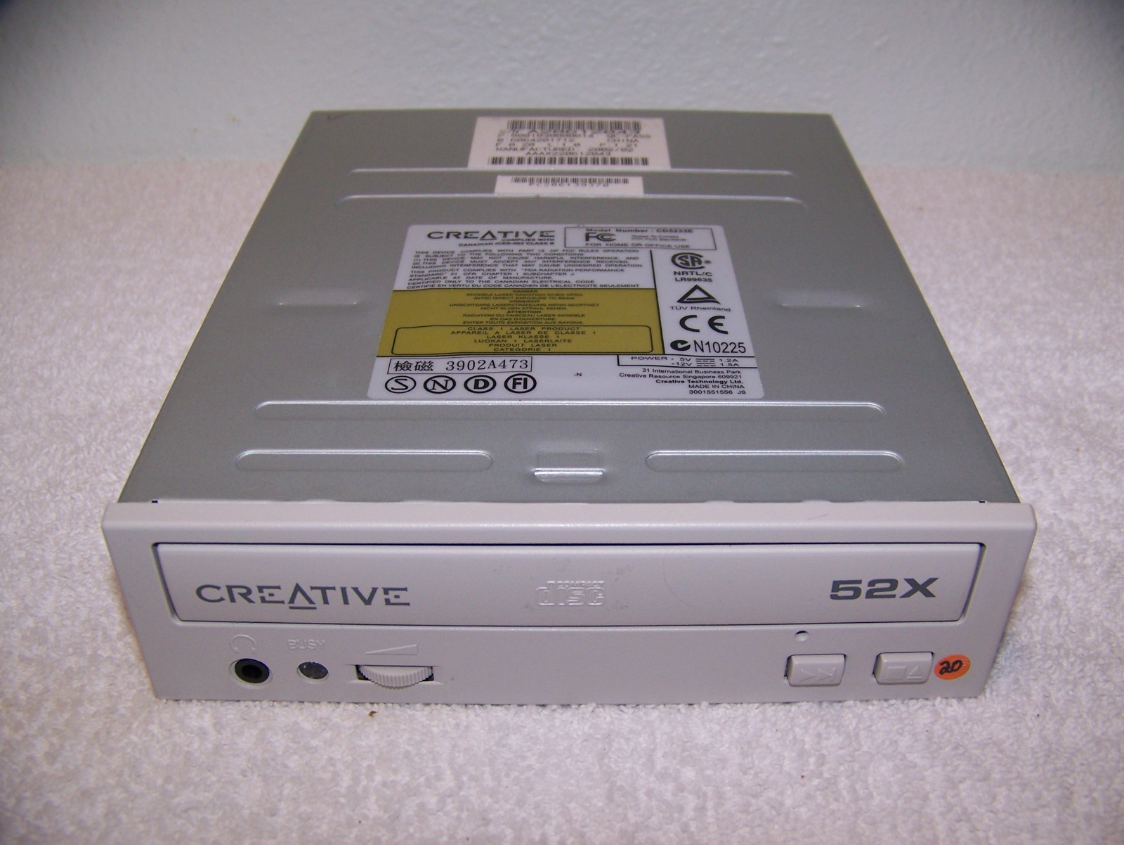 Creative MN CD5233E IDE CD 52x Internal 5.25 Drive Tested