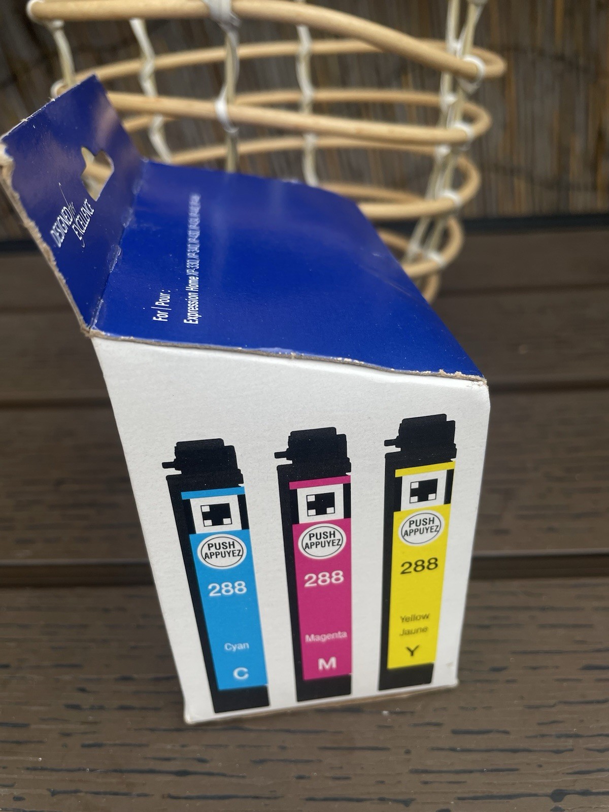 2Pk Epson 288 Black Ink Cartridges Exp2025 & 3Pk 288 Cyan/Magenta/Yellow 10/2025