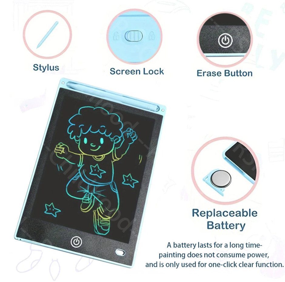 1pc 8.5 Inch LCD Writing Tablet Kids Drawing Board With Stylus – NEW