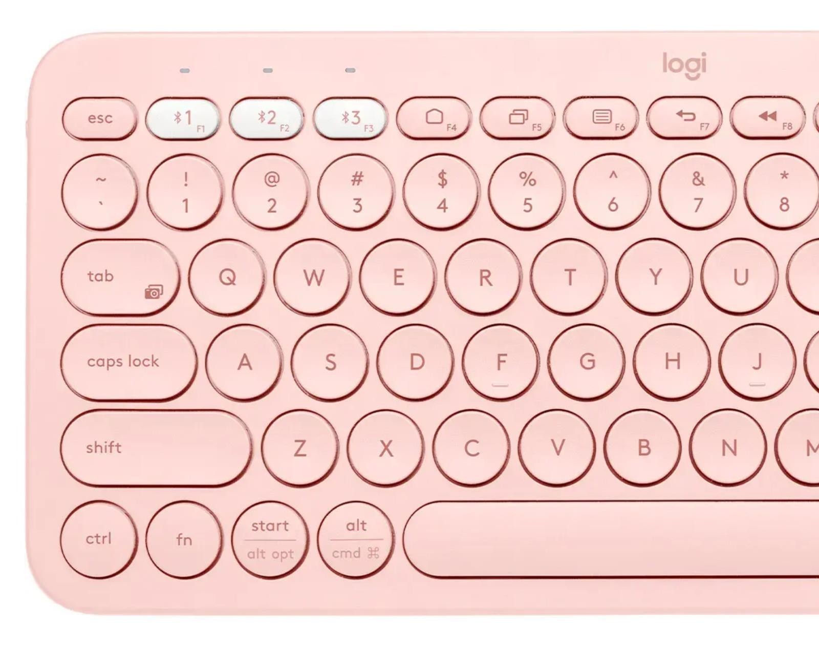 Logitech K380 TKL Wireless Scissor Keyboard for PC Mac, Android, iPad OS – Rose