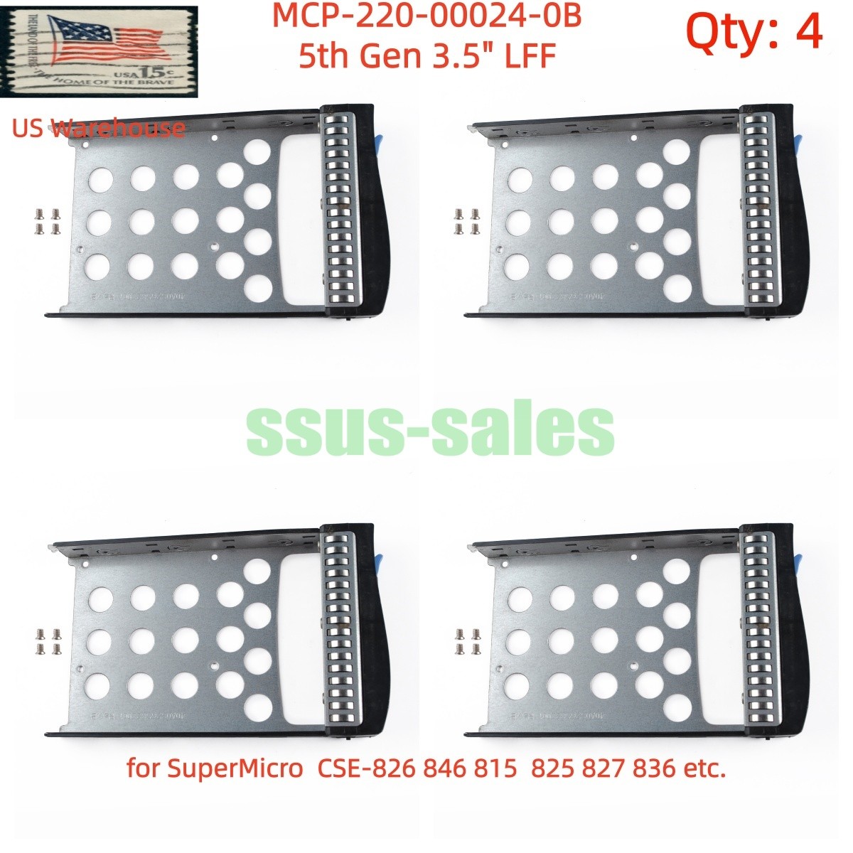 X4 MCP-220-00024 3.5″ LFF HDD Tray Caddy Gen5 for SuperMicro CSE-826 846 815