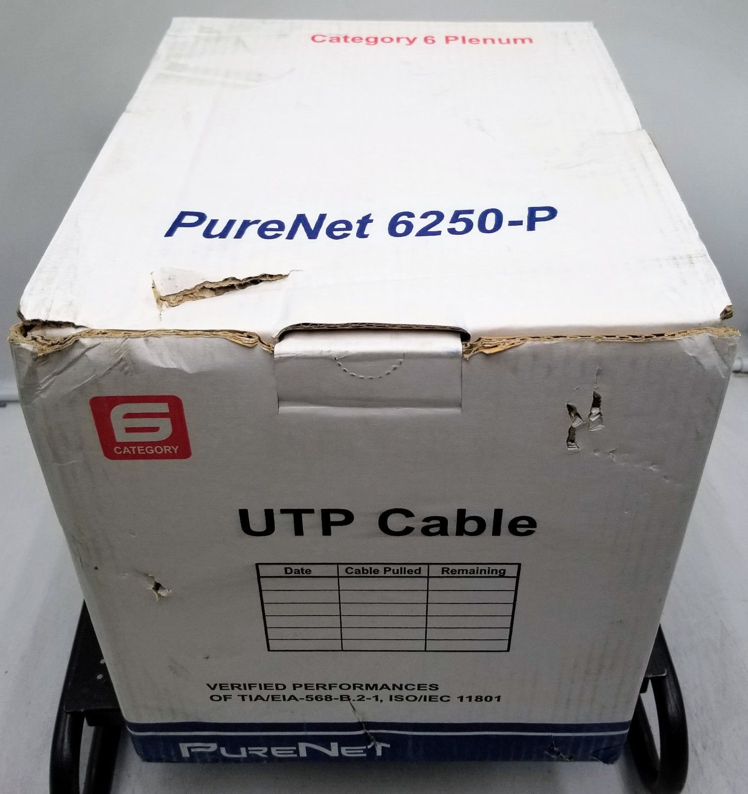 UTP CABLE CATEGORY 6 PLENUM PURE NET 6250-P 336FT -USED