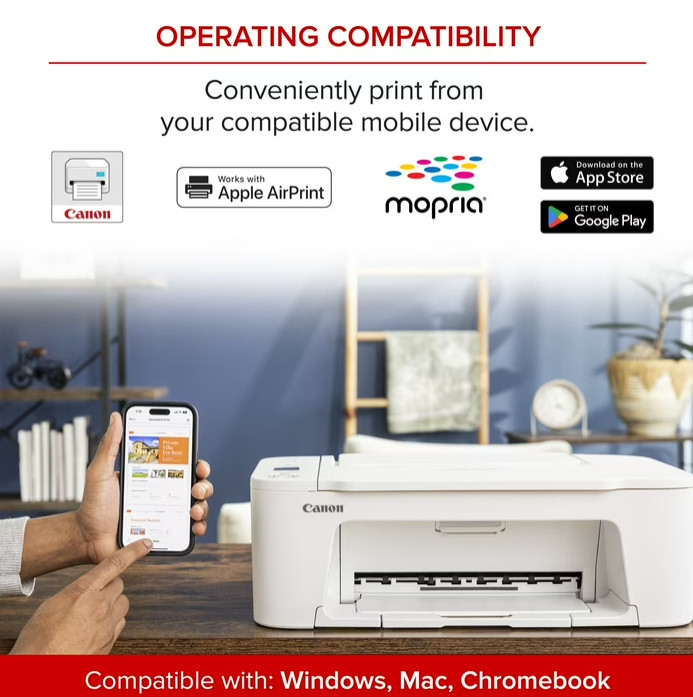 Canon PIXMA TS3722 Wireless All-In-One Inkjet Printer for Home Office