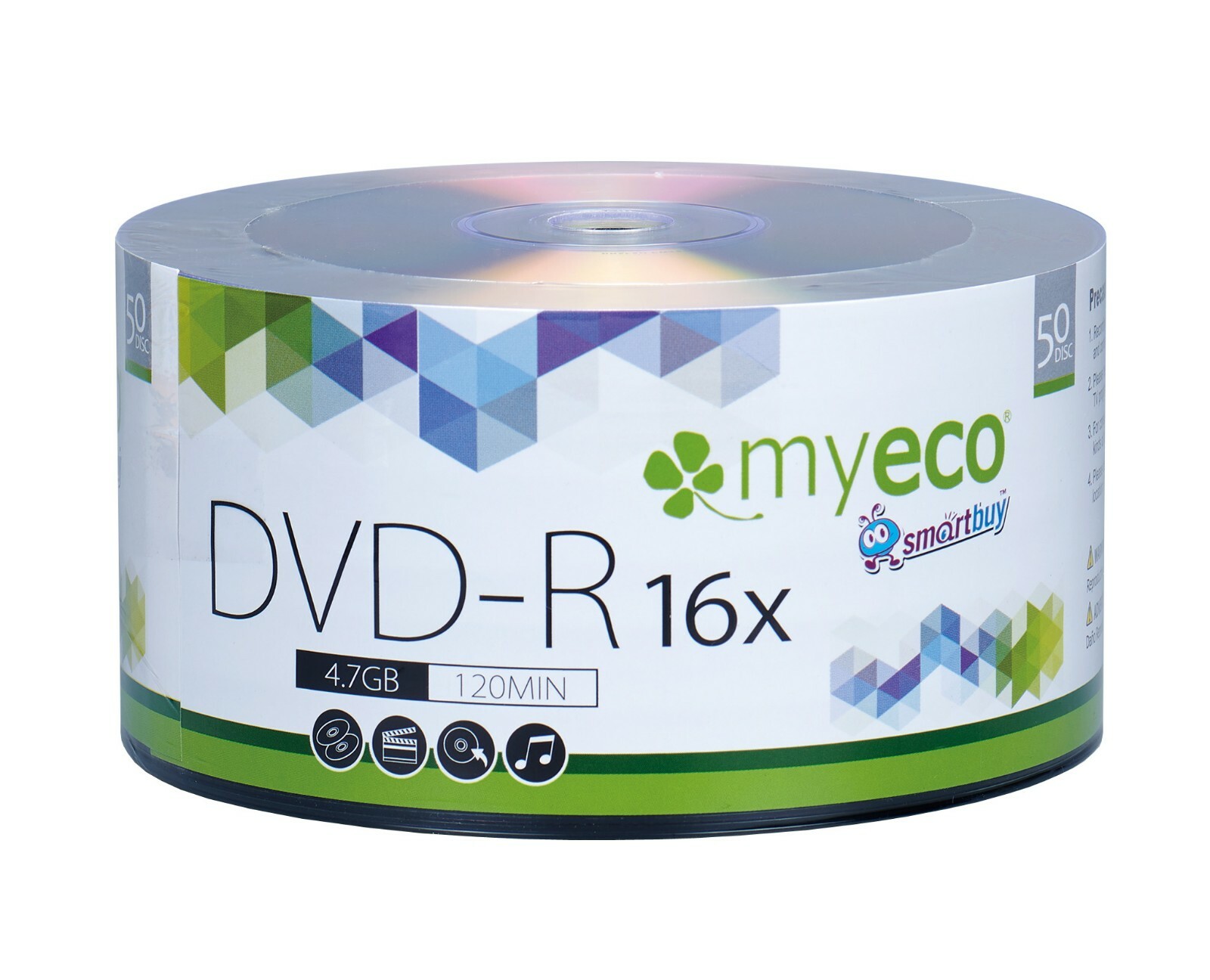 500 Pack MyEco DVD-R DVDR 16X 4.7GB Economy Branded Logo Blank Recordable Disc