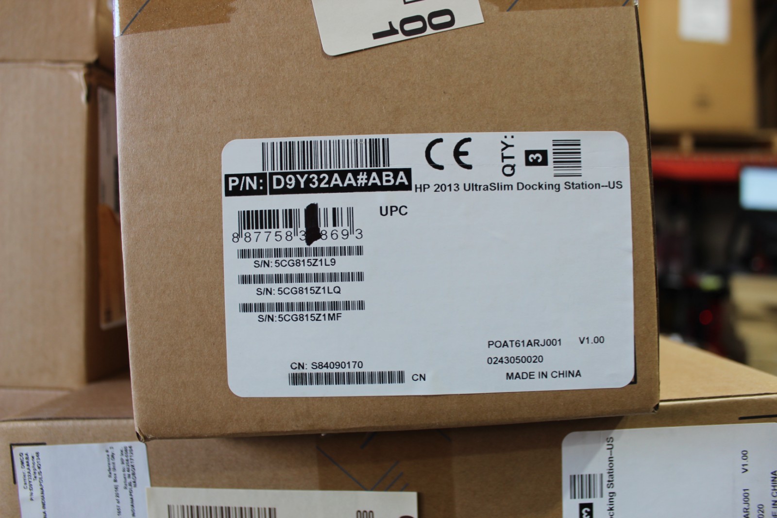 Lot of 13x HP 2013 UltraSlim Docking Station Black D9Y32AA#ABA New