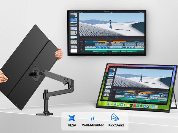2025 24.5″ Portable Monitor 165Hz Screen PC Monitor 2560*1440 Screen HDMI HDR US