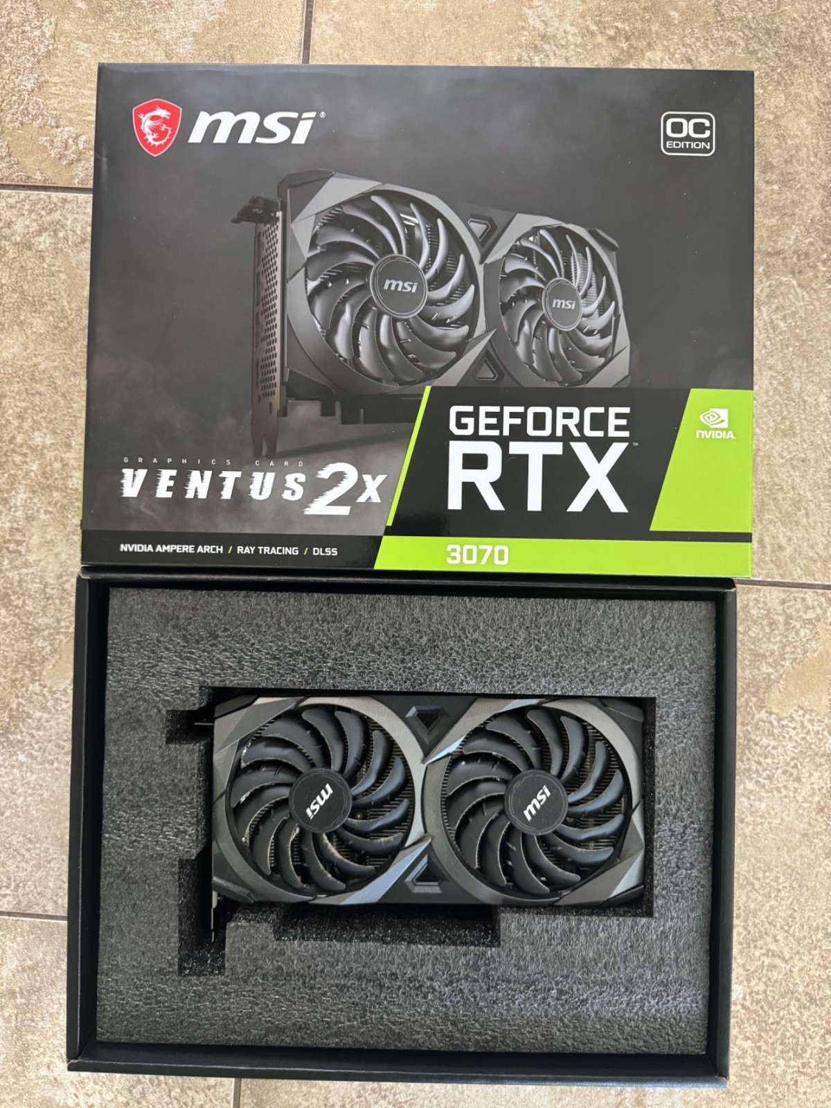 MSI GeForce RTX 3070 Ventus 2X OC 8GB GDDR6 Graphics Card – Low Hours, Clean