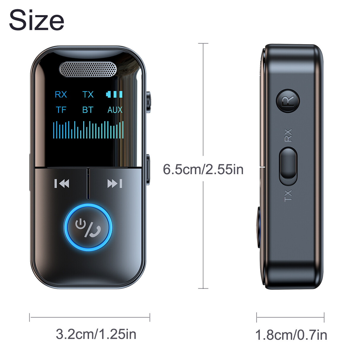 USB Wireless Bluetooth 5.4 Transmitter Receiver 4in1 Audio Adapter 3.5mm Aux Car
