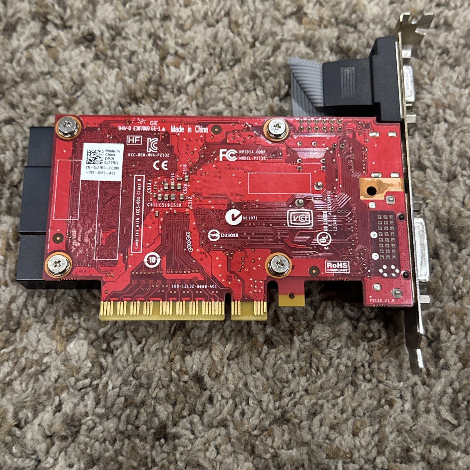 Dell NVIDIA GeForce GT730 2GB DDR3 High Profile Graphics Card 0J27RG Untested!