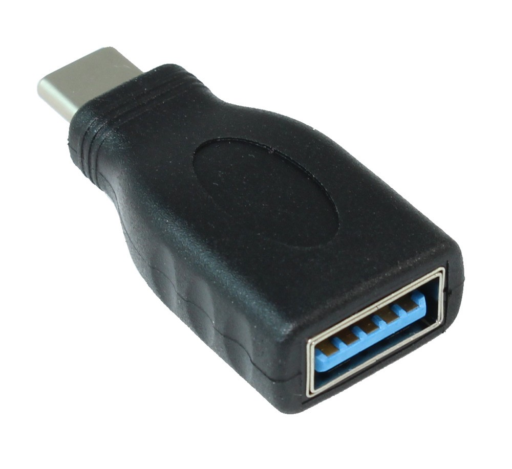 USB 3.2 Gen 1 Type-C Male to USB Type A Female Adapter Black