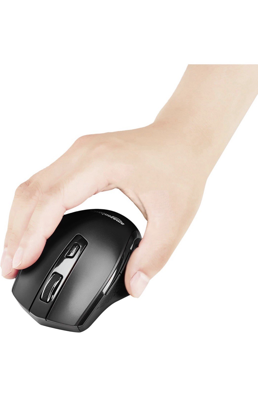 Amazon Basics 2.4 Ghz Wireless Optical Computer Mouse with USB Nano Receiver