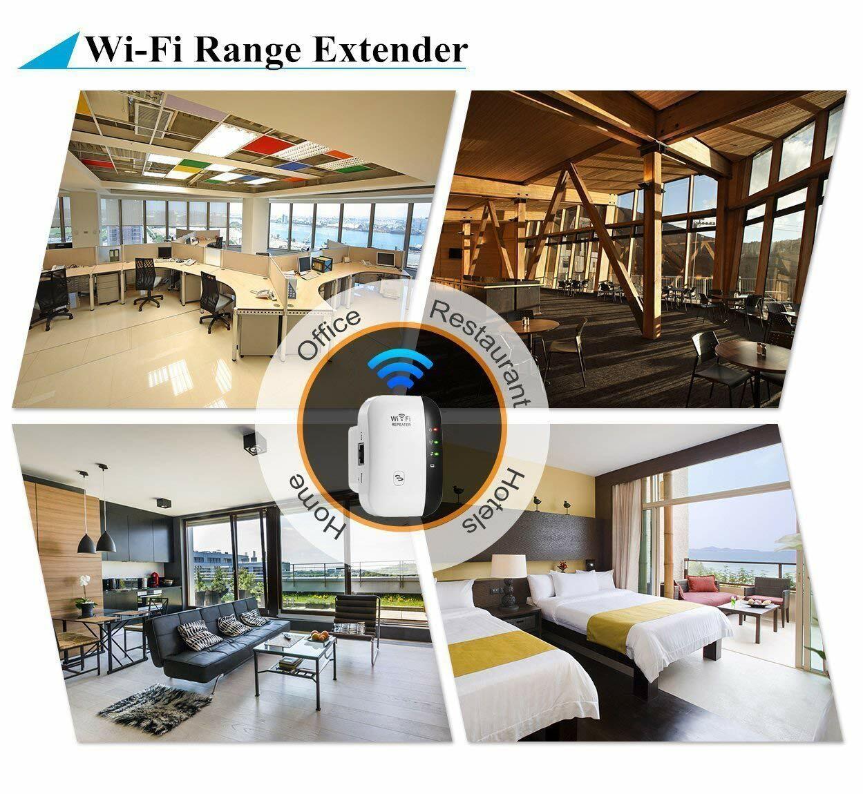 WiFi Range Extender Repeater, 300Mbps Wireless Router Signal Booster Amplifier