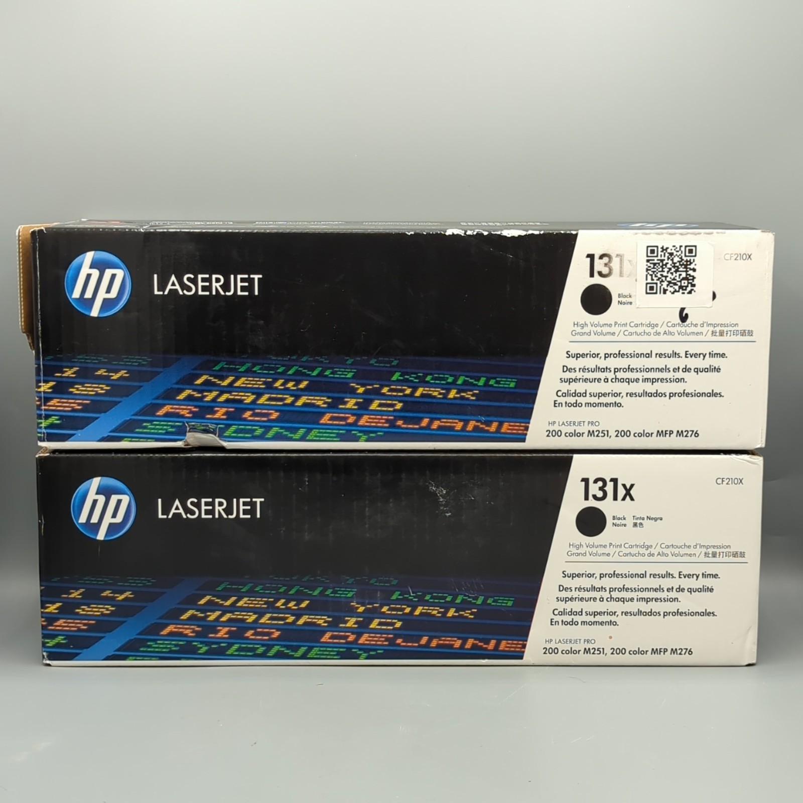 Lot of 2 HP CF210X 131X Genuine High Yield Printer Ink Toner Black 1 Open Box