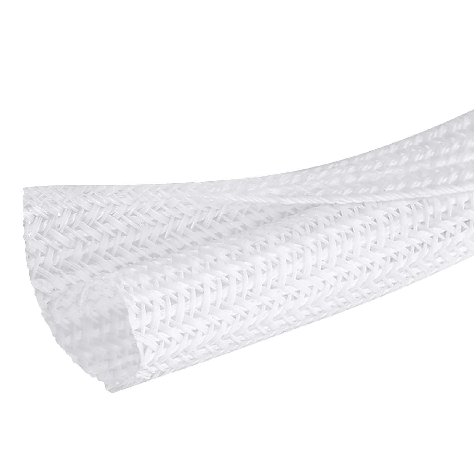 10ft 1/2in Split Wire Loom Cable Sleeve Cord Protector White Tubing 75Chars