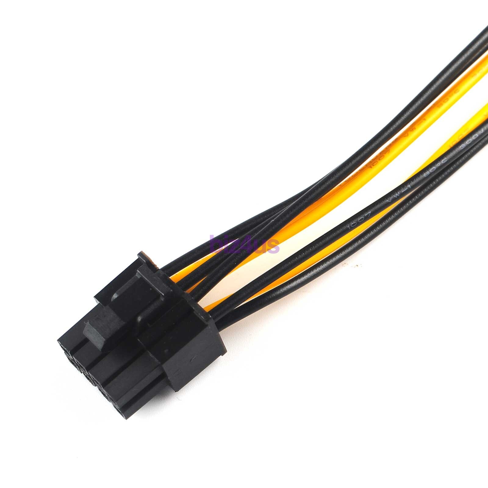 Dual 15Pin SATA Male To PCIe 8Pin (6+2) Male Video Card Power Cable