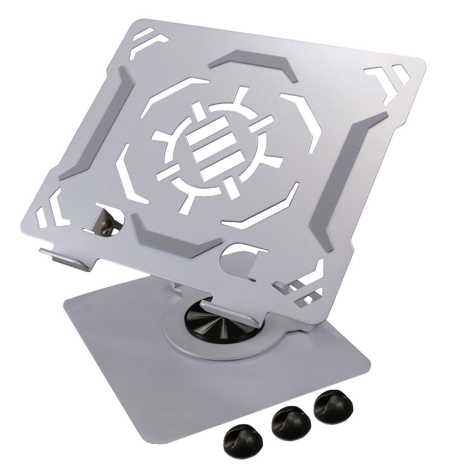 ENHANCE R1 Rotating Laptop Stand with 3 Cable Holders – Laptop Riser for Desk