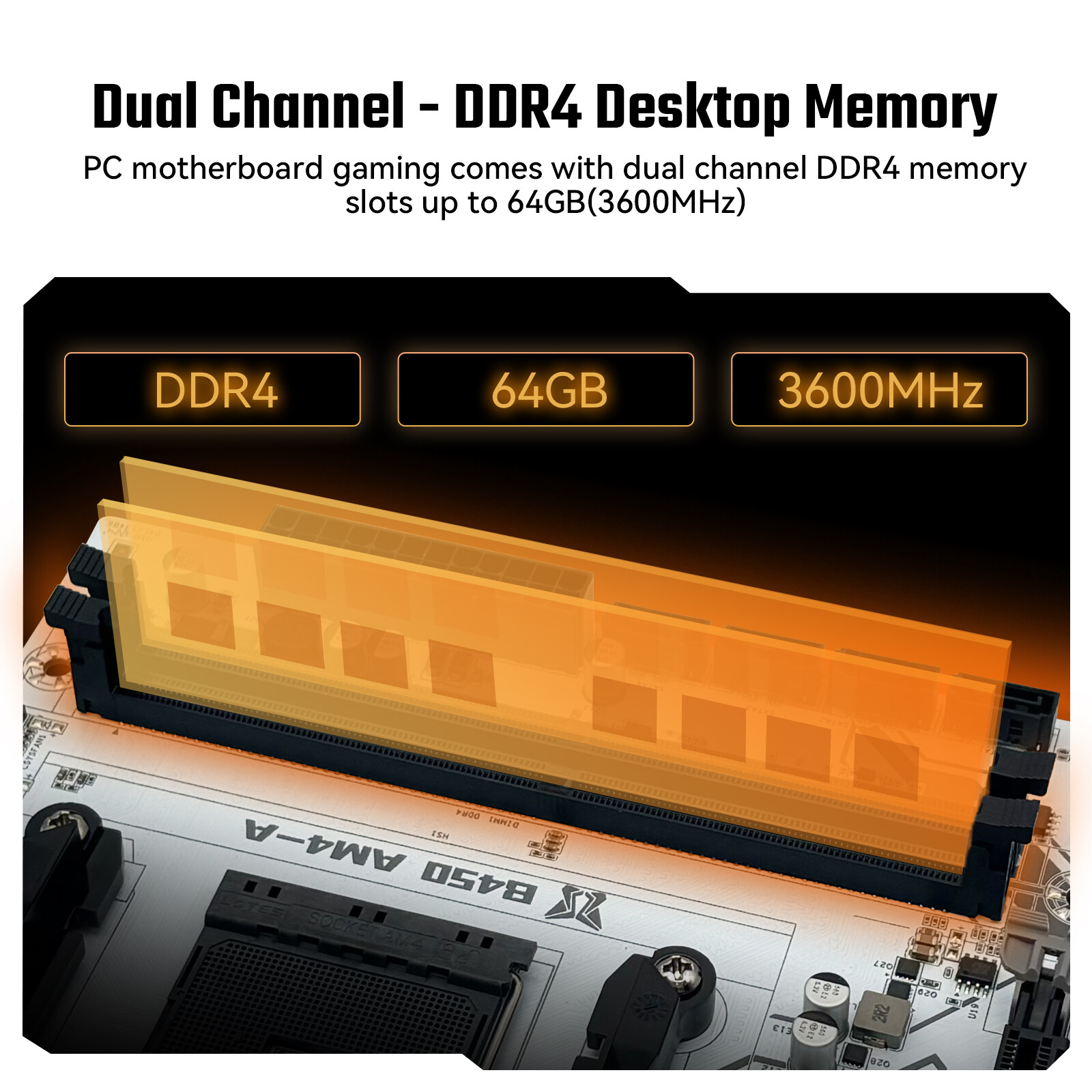 B450 Motherboard AM4, DDR4, PCIe 3.0, SATA3.0, M.2, USB 3.0, VGA/HDMI, Micro-ATX