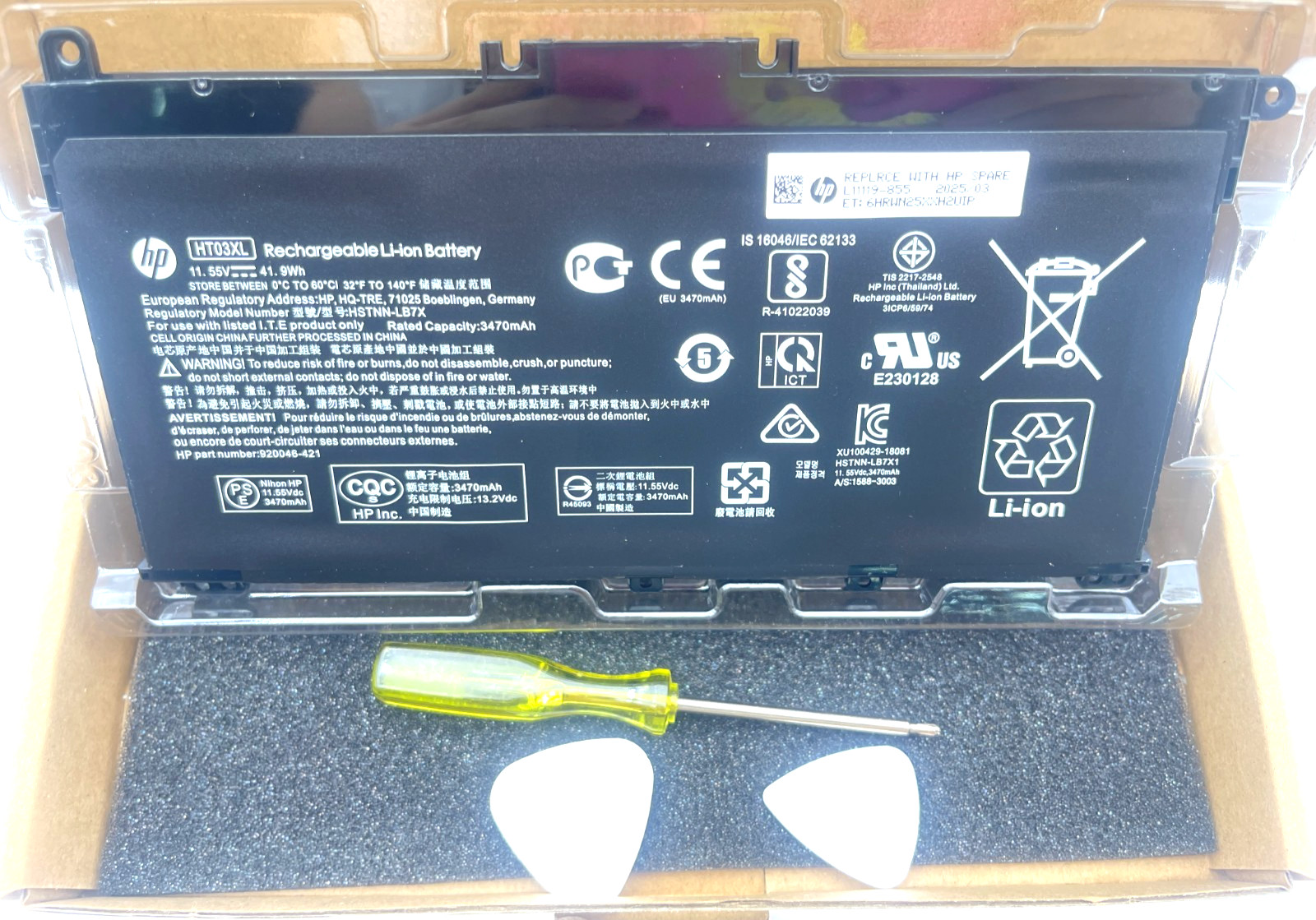 Genuine HT03XL Battery for HP Pavilion L11119-855 14-DK 15-DB 15-DW 15-CS 17-BY