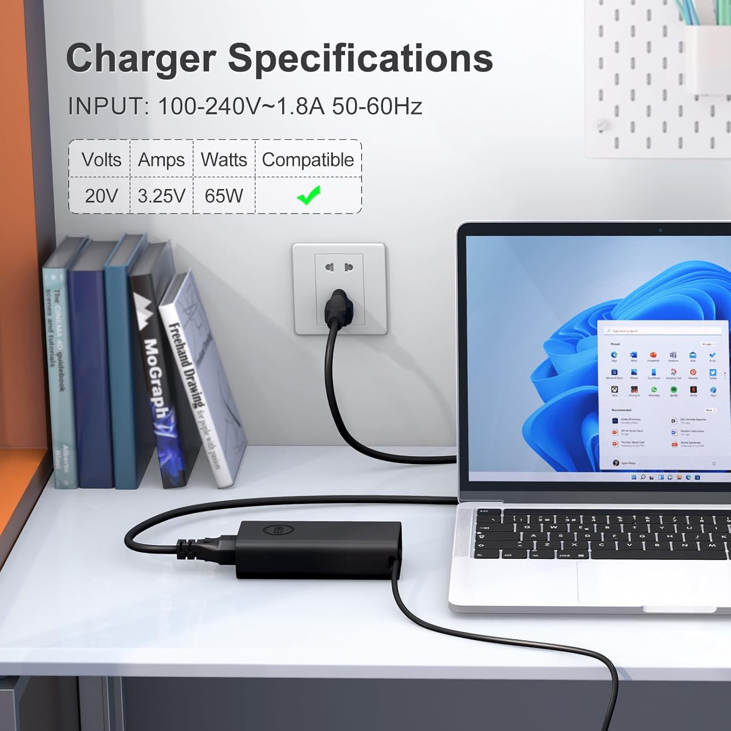For Dell 65W 90W 130W USB-C Type C Charger AC Power Adapter HA65NM190, DA65NM190