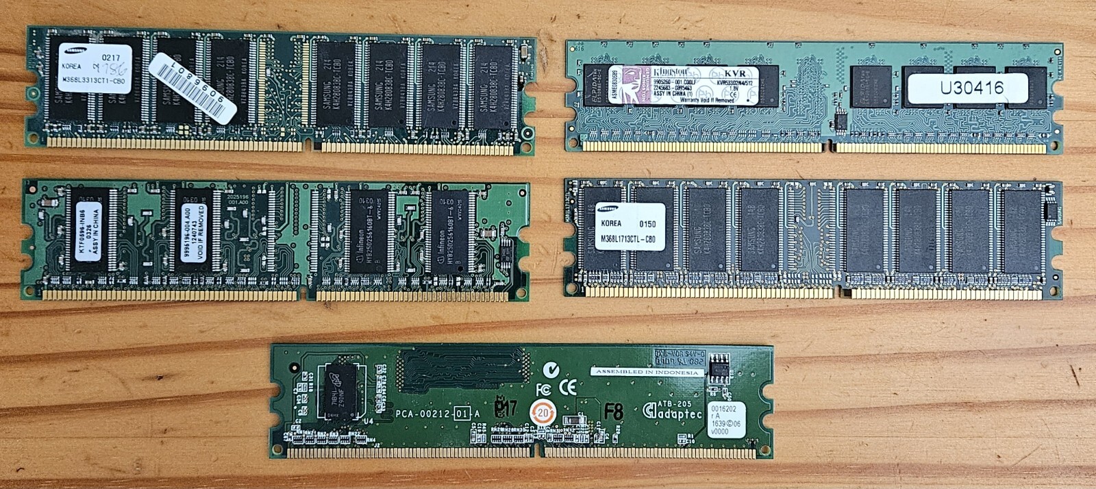 Kingston Samsung Memory RAM DDR Lot Of 5 See Pics For Details BX1
