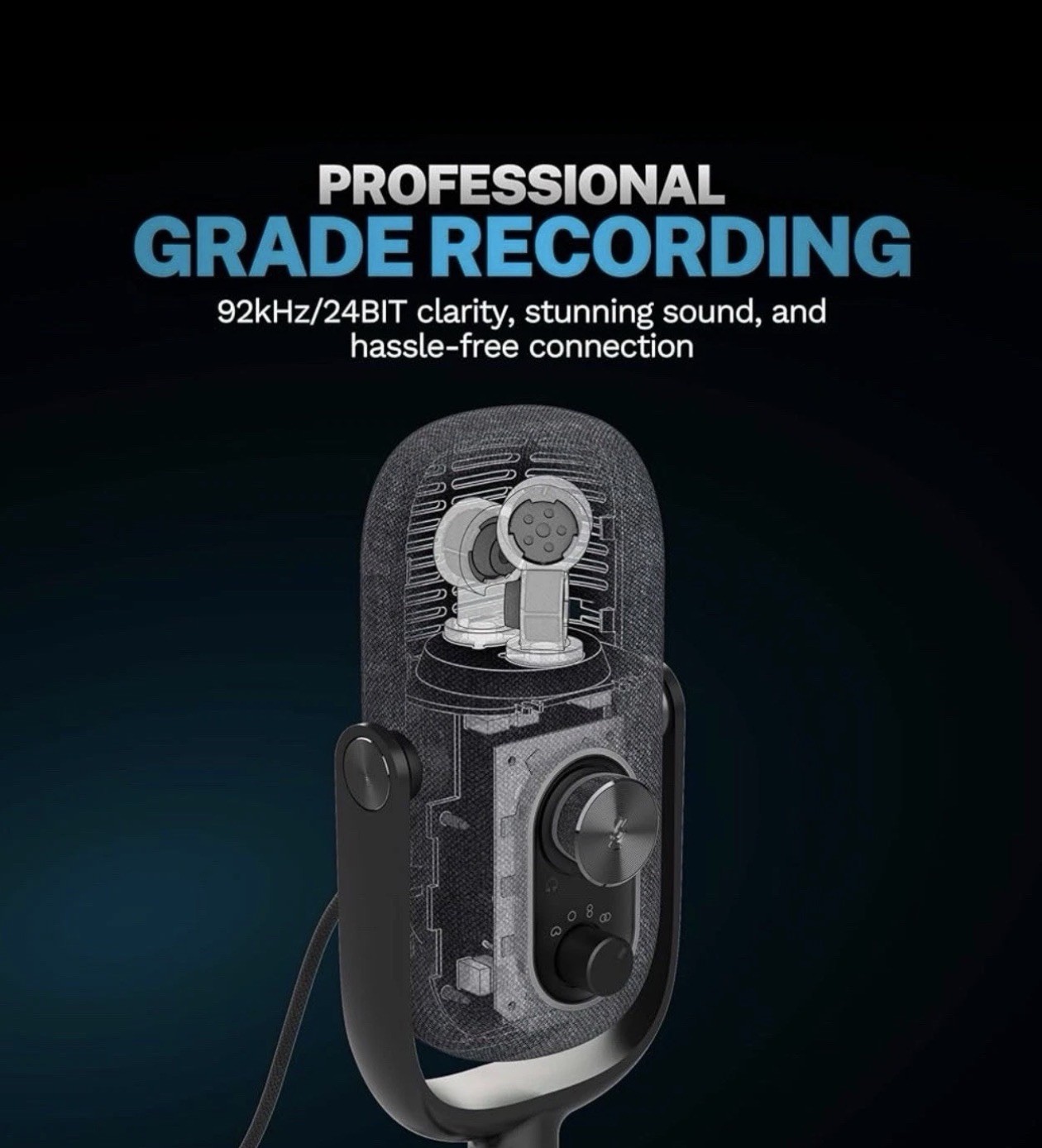 JLab JBuds Talk USB Gaming Streaming Microphone USB-C Output Stereo 3.5mm AUX