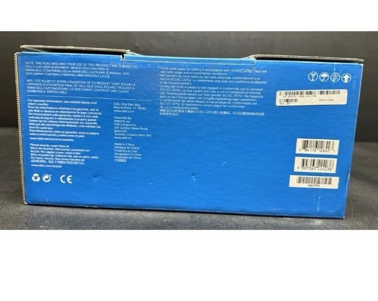 New Sealed, Genuine, Dell NWYPG, B2375dnf/dfw, Standard Black Toner, 3000 Pg