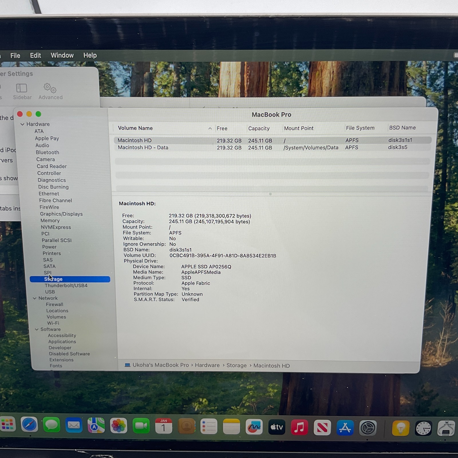 Apple MacBook Pro 2020 A2338 13″ Touch Bar M1 8GB RAM 256GB SSD Space Gray