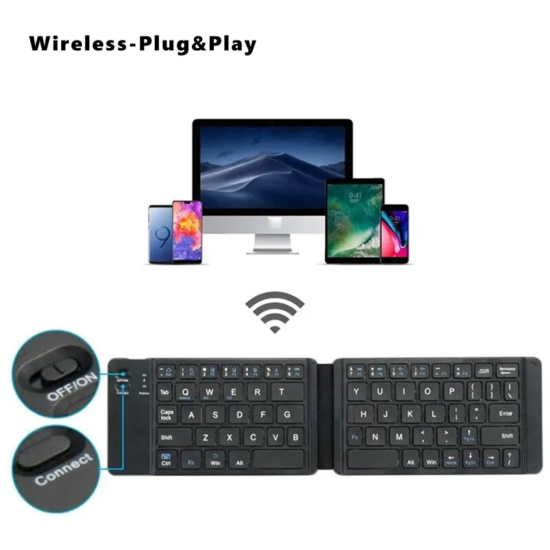 Slim Wireless Bluetooth Keyboard For iMac iPad Android Phone Tablet PC Laptop