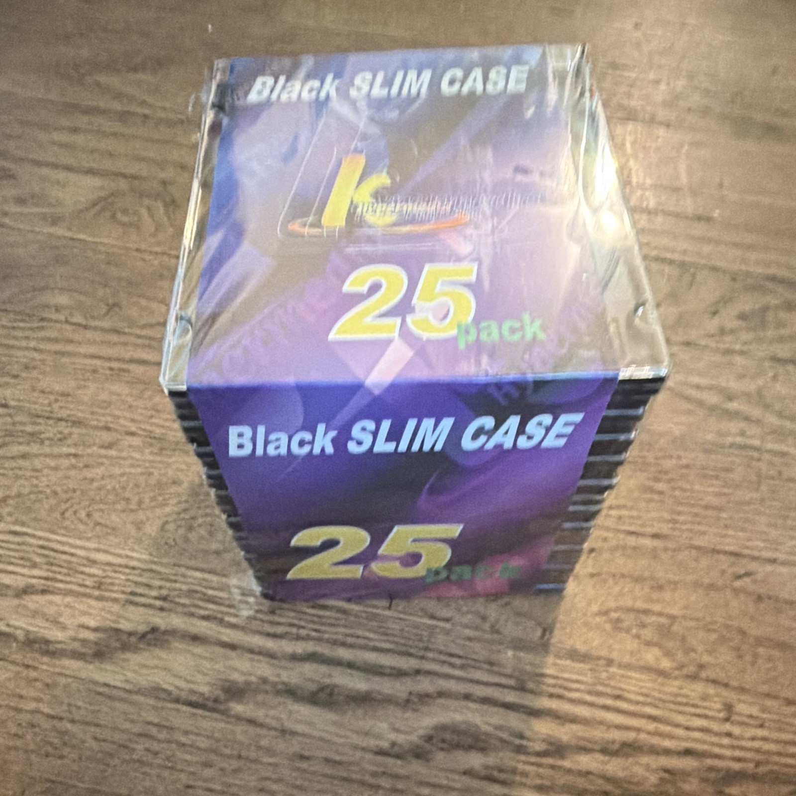 Black Slimline CD Jewel Cases 25-Pack Plastic Media Storage Cases