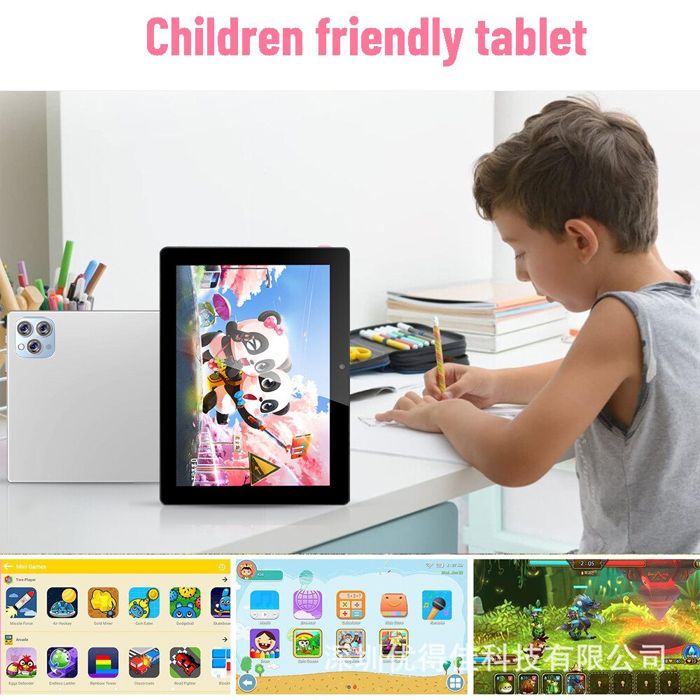 Kids Tablet 10 inch Android 12 Tablet for Kids 4+64GB Bluetooth WiFi Dual Camera