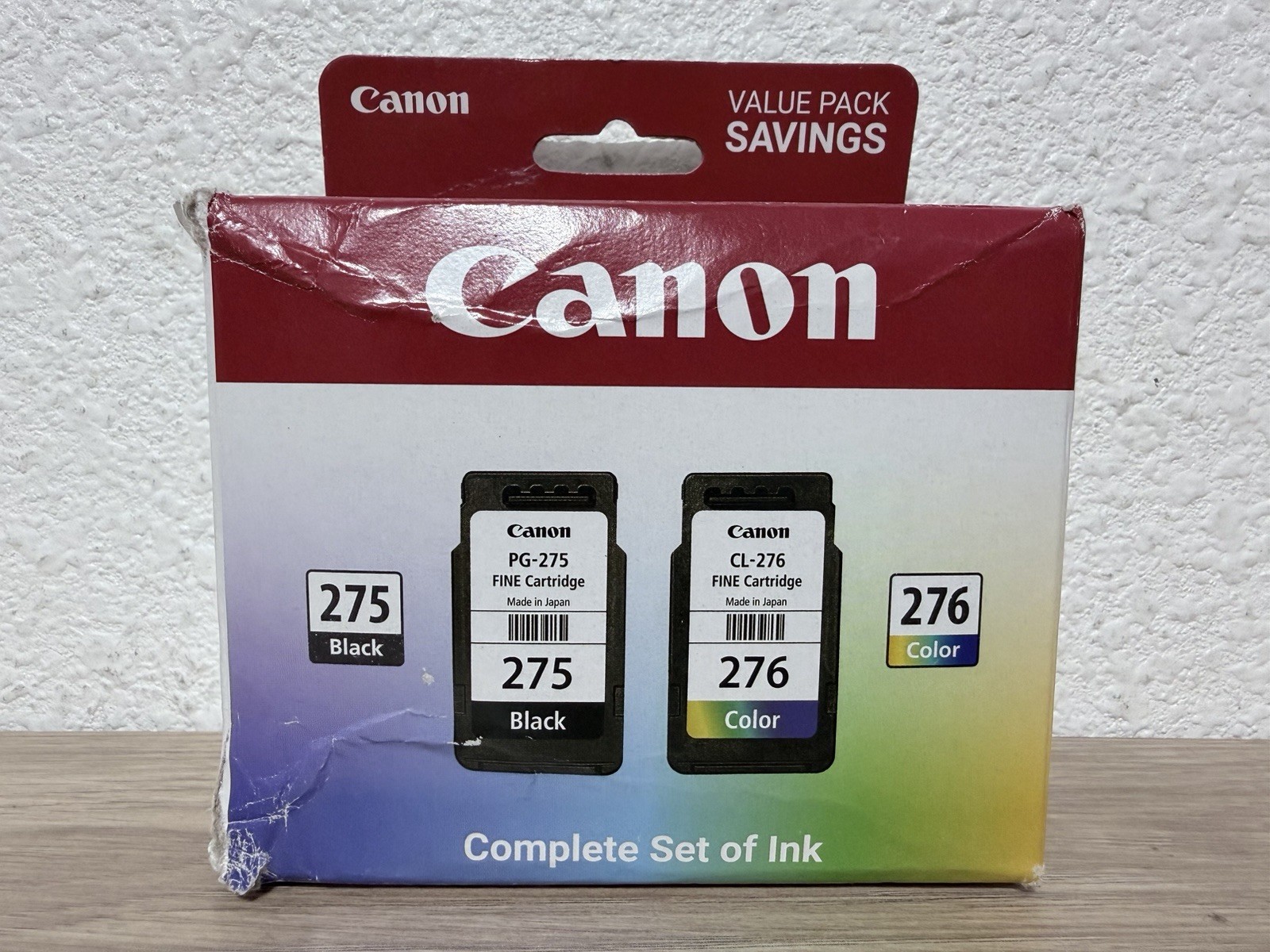 Genuine Canon PG-275 Black & CL-276 Color Ink Cartridges