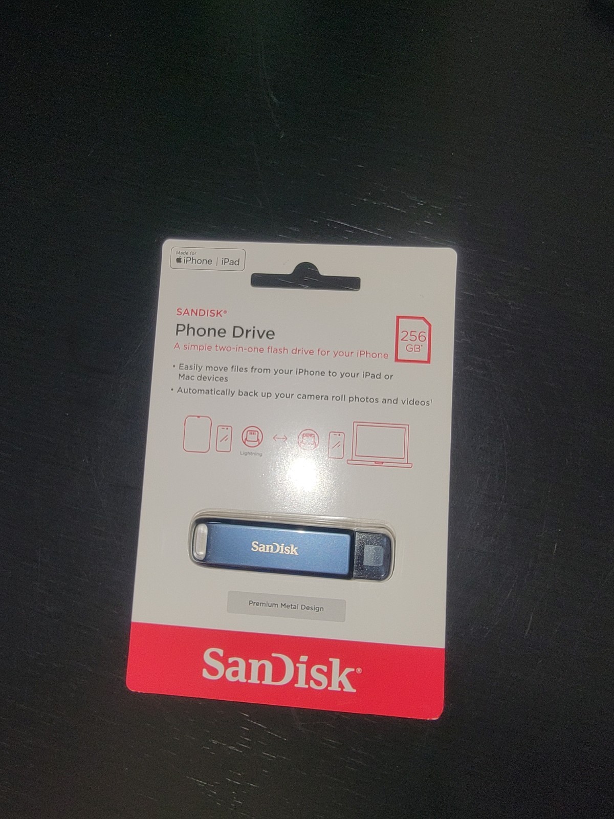 SanDisk SDIXD0N-256G-AW6ME Phone Drive 256GB USB Flash Drive for iPhone,