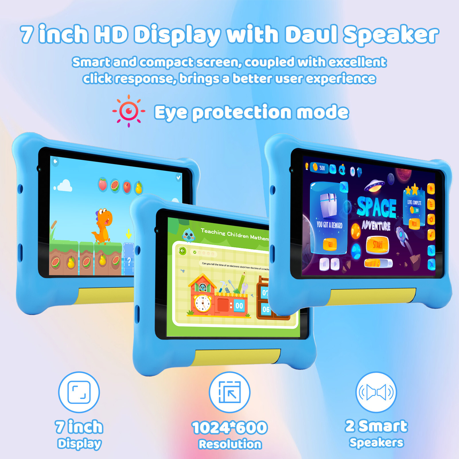 AEEZO Kids Tablet 7″ Android 13 Quad-core Tablet 32GB Tablets Shockproof PC