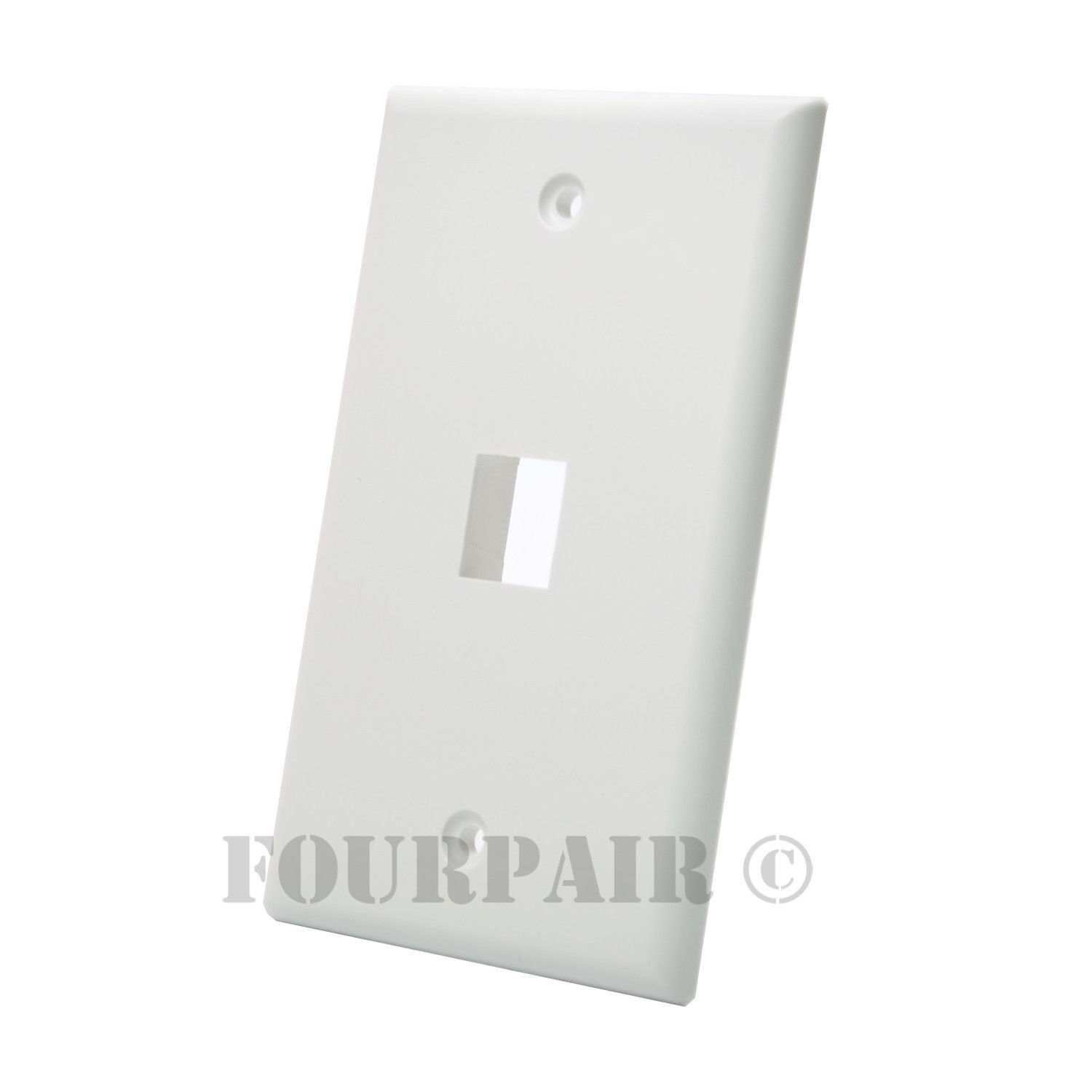 10 Pack Lot – Keystone 1 Hole Port Jack Wall Face Plate Network CAT5e CAT6 White