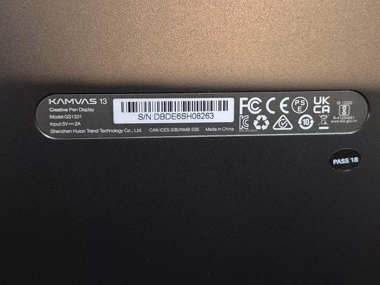 New Huion KAMVAS 13 Graphics Drawing Tablet With Stand Display 13.3 Inch