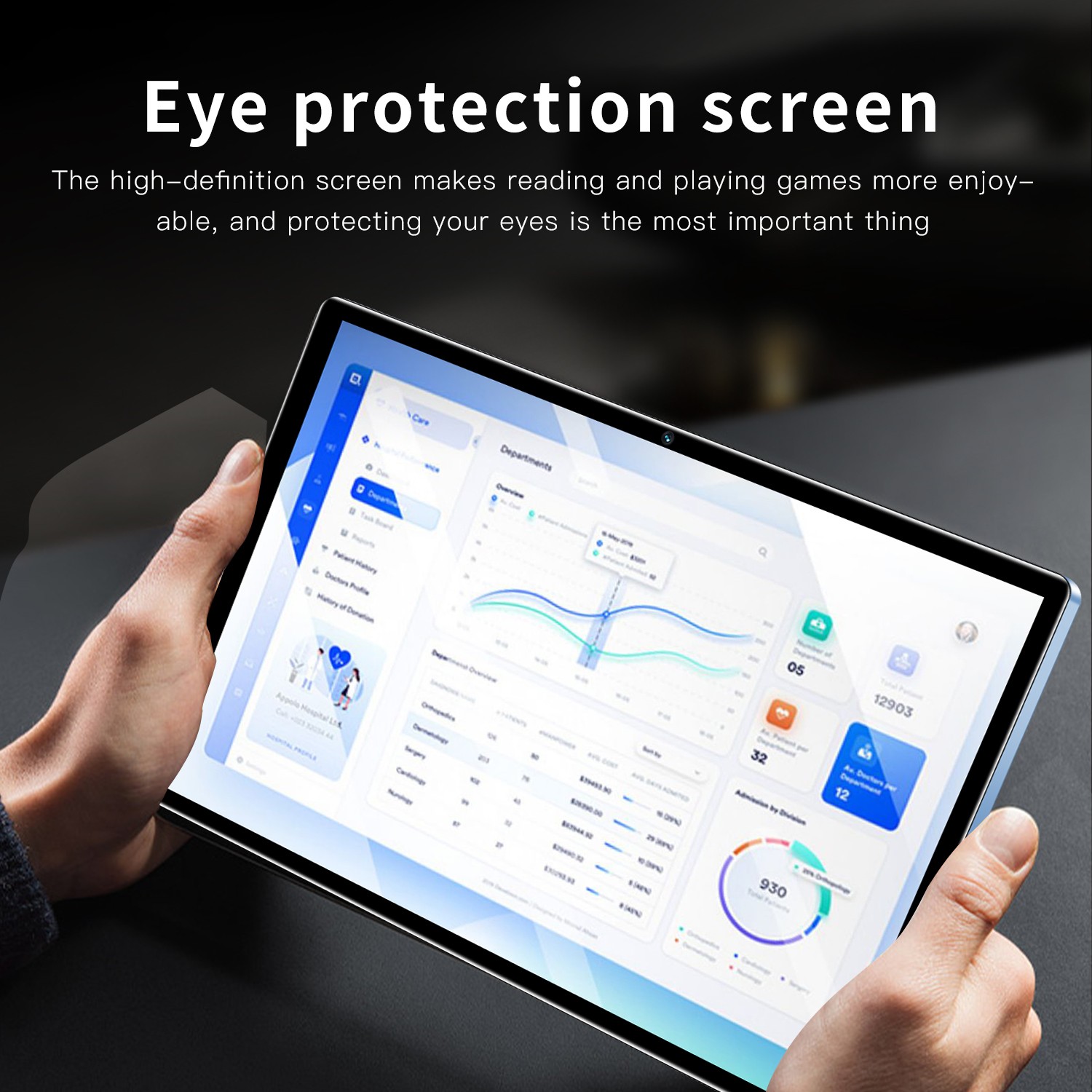 10.1 Inch Android 12 Octa Core Tablet PC 8GB RAM 256GB ROM 1920×1200 HD 8800mAh