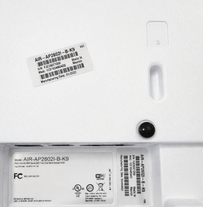 Cisco AIR-AP2802I-B-K9 Wireless Access Point Aironet 802.11ac + Bracket, Tested
