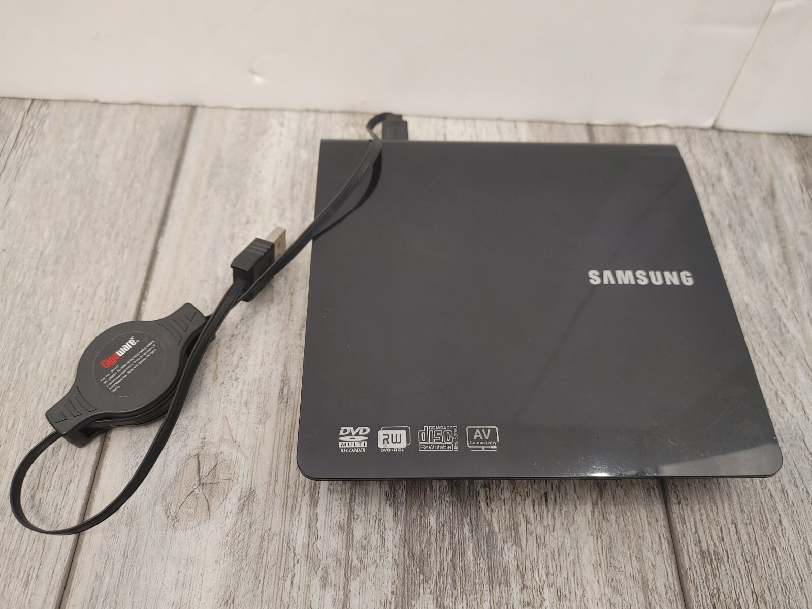 Samsung USB Ultra Slim Portable External DVD Writer Black Model SE-208