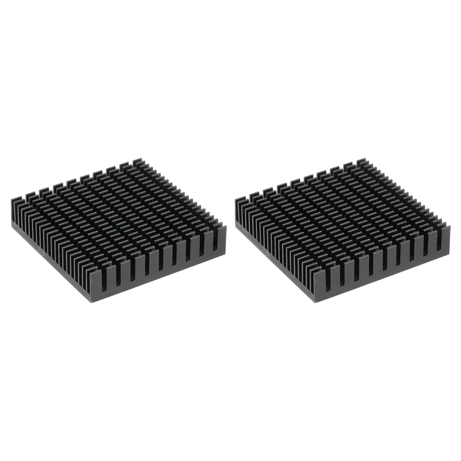 2 Pcs Heatsink 50x50x11mm Aluminum Heat Sink with Thermal Blue Sticker Black