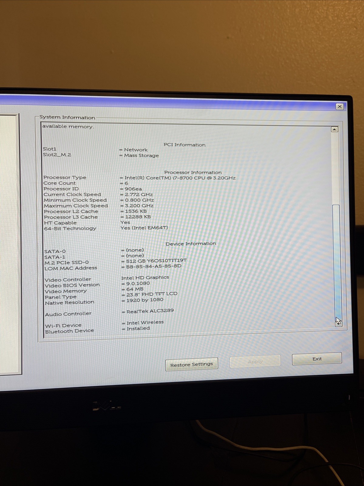 Dell OptiPlex 7460 23.8″ Windows 11 Pro AIO Intel i7, 8GB Ram, 512GB SSD