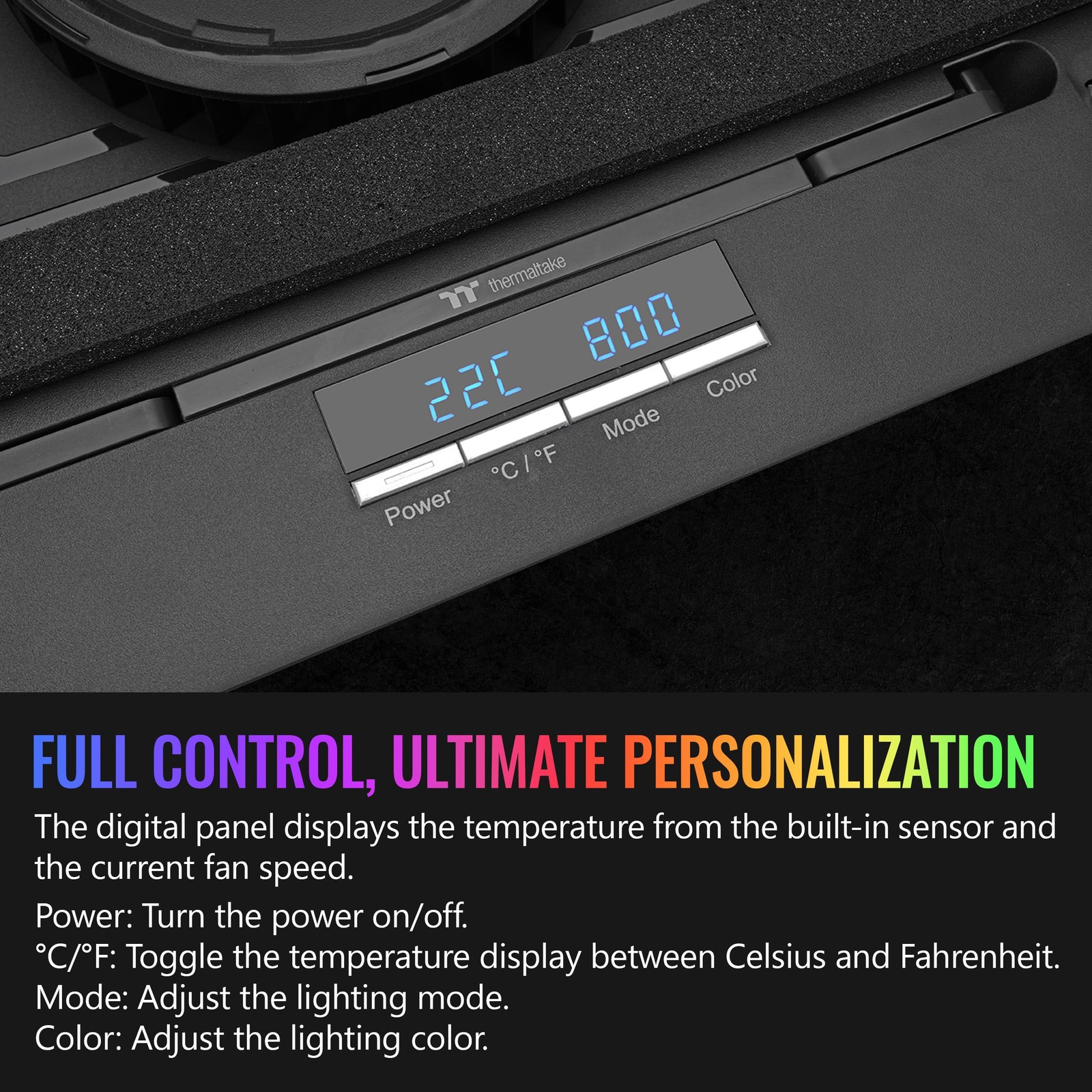 Massive EXTREME Notebook Cooler; Laptop up to 18in; 800~3500 RPM; 48.5 CFM; 1…