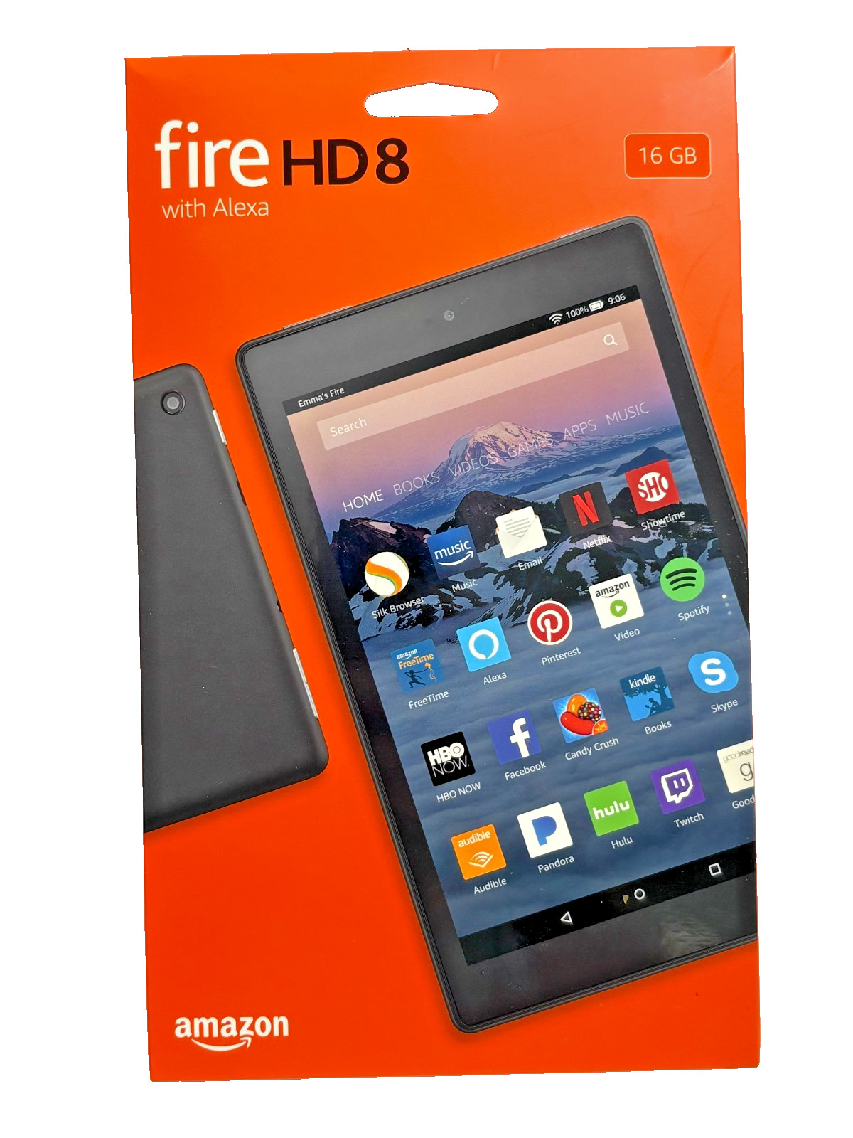 NEW Amazon Fire HD 8 w Alexa 7th Gen 16GB 8″ Tablet w Bundle Cover Case Black