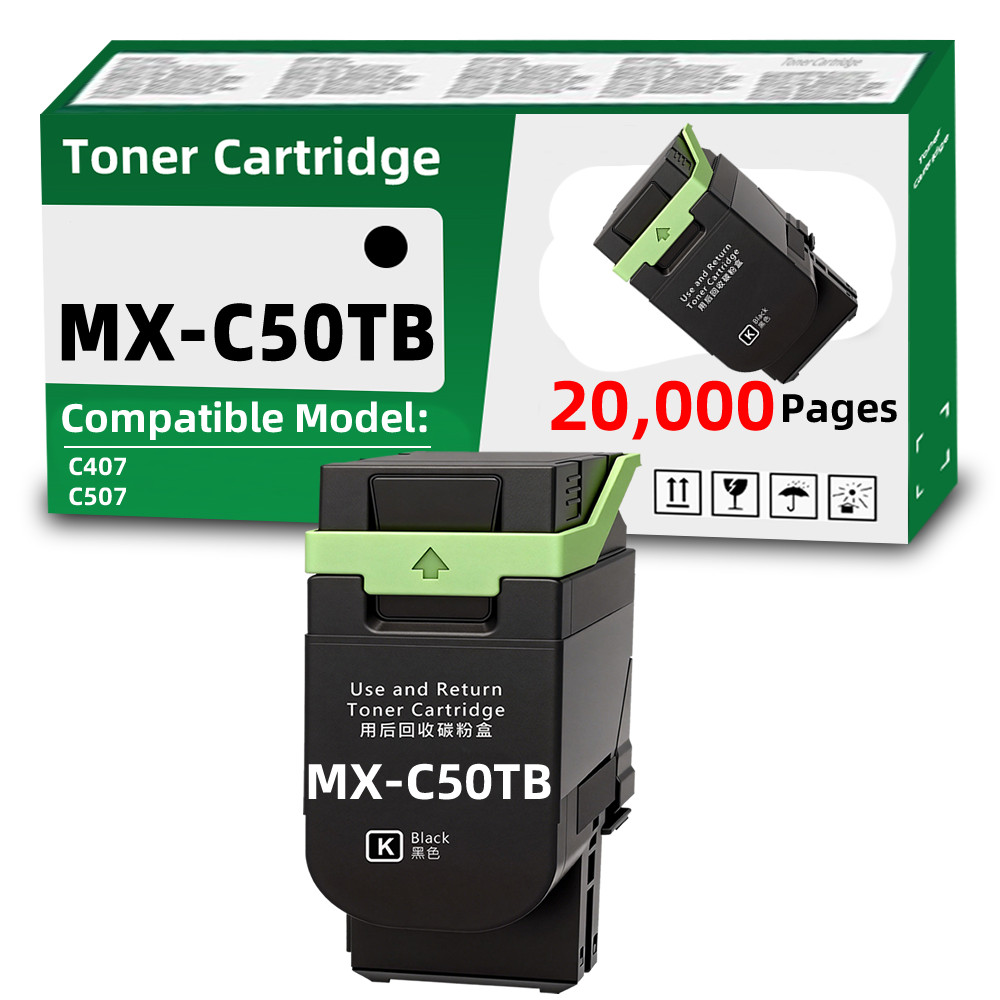 MX-C50TB Black Toner Cartridge Compatible for Sharp MX-C407F MX-C507F Printer