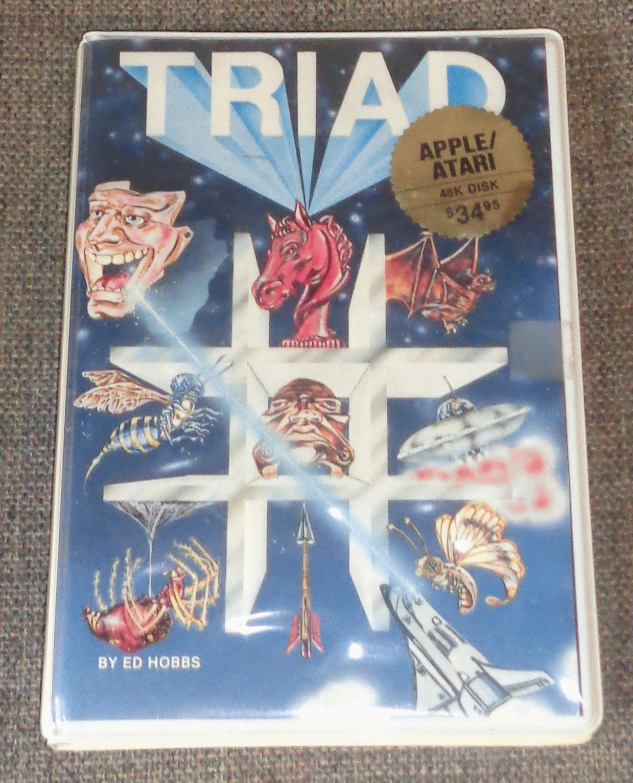 Triad – Adventure International Empty Apple Atari Vintage Computer Game Case/Box