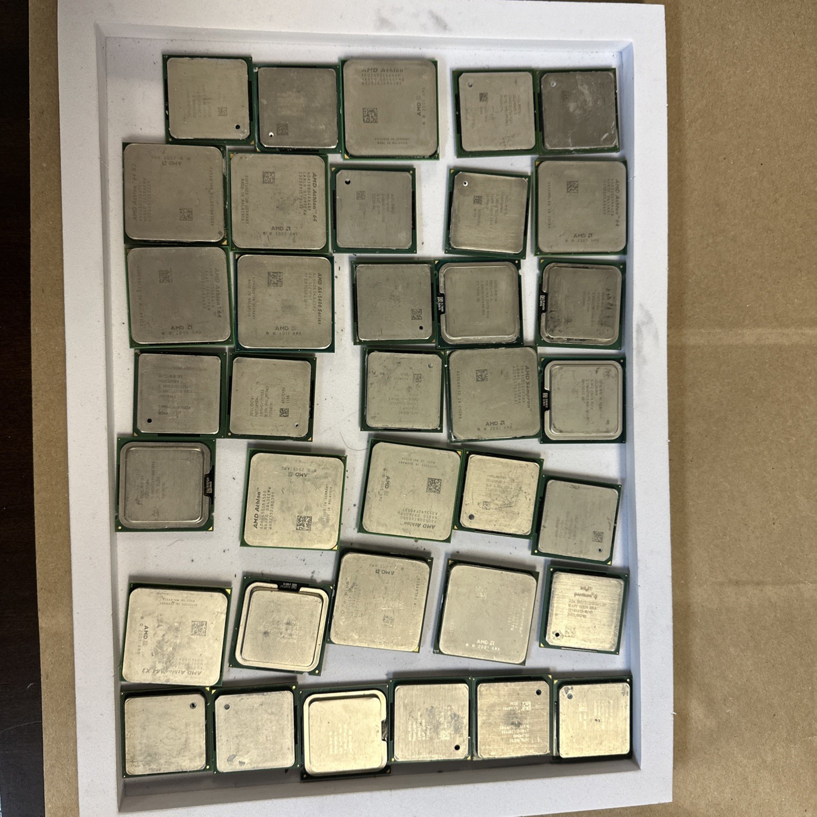 Intel and AMD processors. 69 different processor types