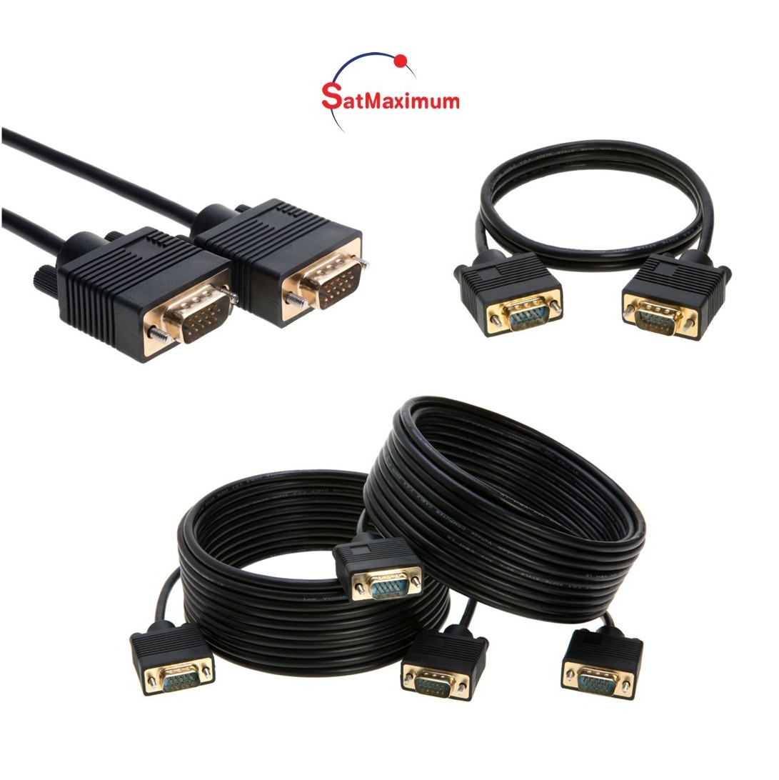 SVGA/VGA Cable 15-Pin Male/Male 1080p for PC TV Monitor Laptop Multi-Pack LOT