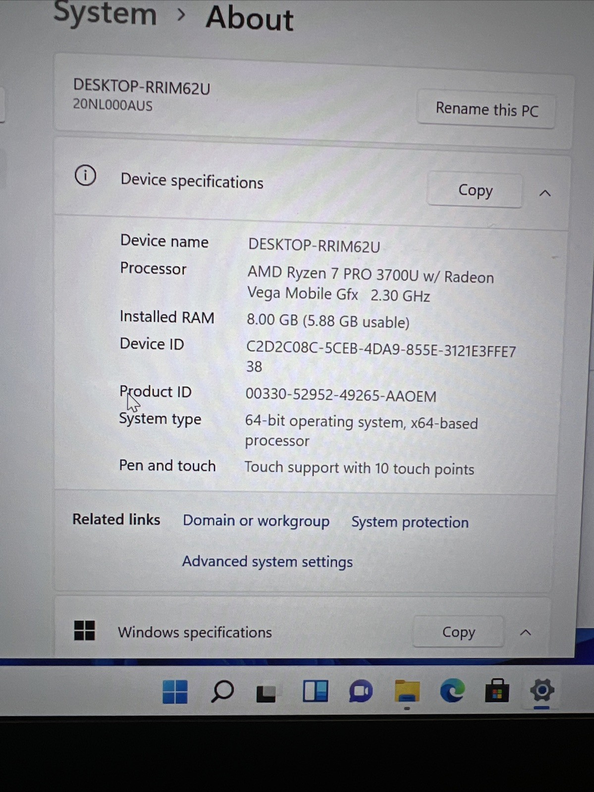 Lenovo ThinkPad X395 | Ryzen 7 PRO 3700U | 8GB RAM | 512GB SSD | FHD Touch | 4G