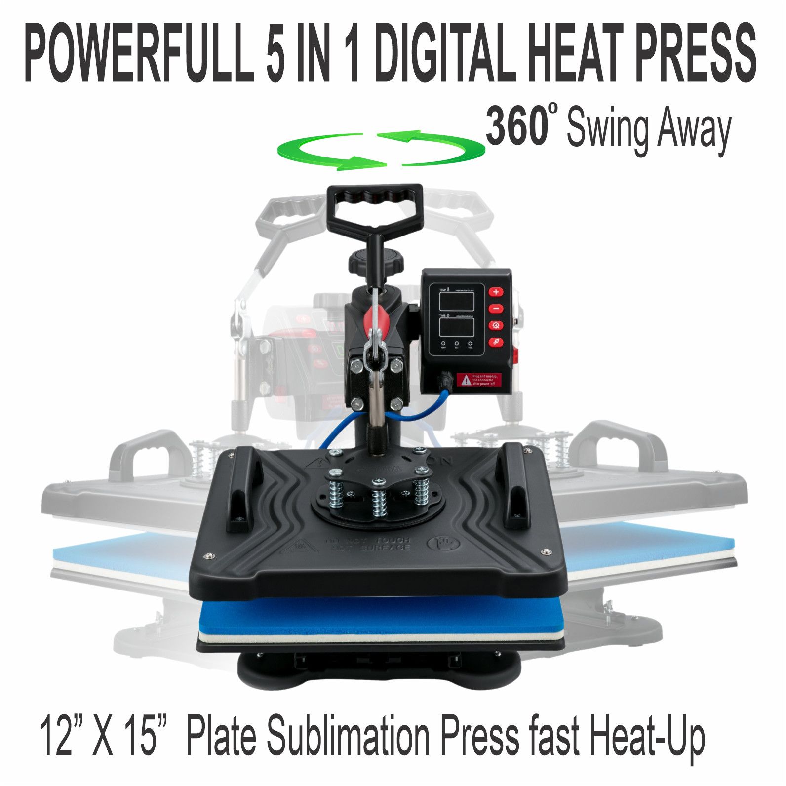 Epson Printer with Sublimation ink Plus 5 in 1 Heat Press Complete Bundle,,